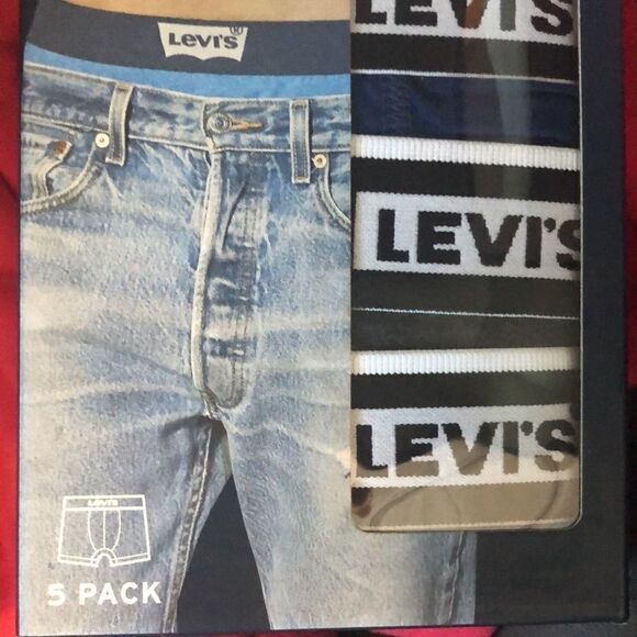 LEVI’S M 5pk Multicolored Cotton Boxer Briefs - Picture 5 of 8